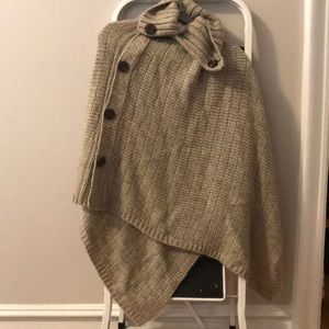 Beige poncho